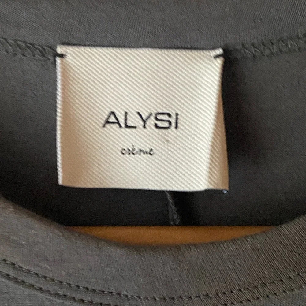 ALYSI‎ crème Dark Gray Cotton Jersey Minimalist Maxi Tank Dress 6